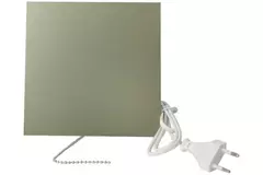 Badkamer ventilator Ø 100 mm met trekkoord en stekker - glazen front satijn goud