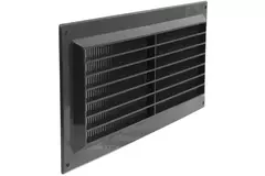 Ventilatierooster rechthoekig met grill 130x300 zwart - VR1330M