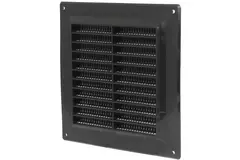 Ventilatierooster vierkant 150x150 mm zwart - VR1515M