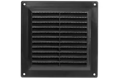 Ventilatierooster vierkant 150x150 mm zwart - VR1515M