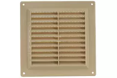 Ventilatierooster vierkant met grill 150x150 mm beige - VR1515Y