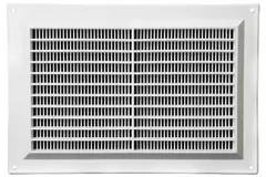 Ventilatierooster rechthoekig met grill 250x170 wit  - VR2517