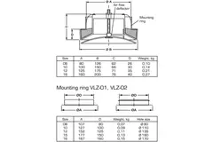 Ventilatie toevoerventielen kunststof 125 mm RAL 9003 met klemveren en schone sector - VST125