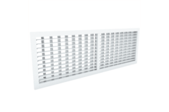 Wandrooster aluminium dubbelvoudig instelbaar - met klemveren - 600x100