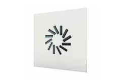 Diffuseur à jet hélicoïdal 594x594 à modèle de flux d'air réglable - 12 ailettes