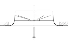 Diffuseur à jet hélicoïdal avec anneau diffuseur, fixation centrale par vis Ø 250mm
