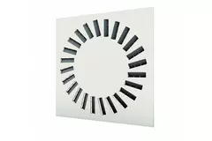 Diffuseur à jet hélicoïdal 594x594 à modèle de flux d'air réglable - 24 ailettes