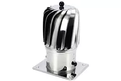 Windgedreven dakventilator Cowl Oblong 150 mm RVS inclusief plakplaat - 325m3/h