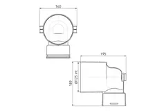 Adaptateur de valve Ubbink Air Excellent 48C 125 1x90°