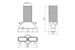 Ubbink Air Excellent 55SC ventieladapter 125 2x180°