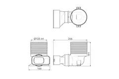 Adaptateur de valve Ubbink Air Excellent 55SC 125 1x90°